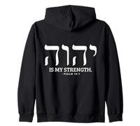 Yahweh YHWH Psaume 28:7 Chrétien Juif Hébreu Israélite Sweat à Capuche