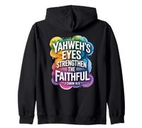 Yahweh's Eyes Strengthen The Faithful 2 Chron 16:9 Sweat à Capuche