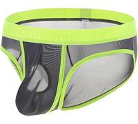 YAHWULAI Herren Slips Weich und Bequem Leichtgewicht Atmungsaktiv Geeignet für den Sommer Grau XL