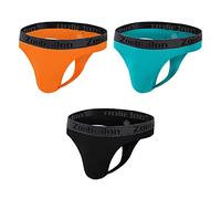 YAHWULAI Herren Strings Sexy Elastisch Weich und Bequem mit Betonender Funktion 3 Multi XL