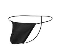 YAHWULAI Herren Strings Sexy und Kühl Super Passend für Sommer Bequem mit einem Großen Beutel Schwarz 3XL