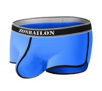 YAHWULAI HerrenBoxershorts Sexy Atmungsaktiv Hautfreundlich und Bequem Blau L