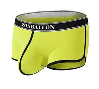 YAHWULAI HerrenBoxershorts Sexy Atmungsaktiv Hautfreundlich und Bequem Gelb XL