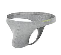 YAHWULAI Mens Sexy Bulge Enhancing String G-String Low Rise Big Ball Pocket Breathable Tagless T-Back Underwear 1 x Grey 3XL