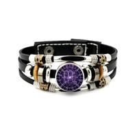 YAIEWNE Bracelet Ajustable En Cuir Tressé À Plusieurs Couches, Motif Boussole Scorpion, Nébuleuse Et Étoile, Bracelet Ethnique Fait Main, Accessoire D'Amitié, Cadeau D'Anniversaire Ou De Noël.
