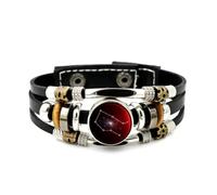 YAIEWNE Bracelet Ajustable En Cuir Tressé À Plusieurs Couches, Motif Étoile Et Ligne De La Galaxie Des Gémeaux, Style Ethnique Punk, Fait Main. Accessoire D'Amitié, Cadeau D'Anniversaire Ou De Noël.