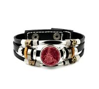 YAIEWNE Bracelet Ajustable En Cuir Tressé À Plusieurs Couches, Motif Tête De Mort De Scorpion, Style Ethnique Punk, Fait Main. Accessoire D'Amitié, Cadeau D'Anniversaire Ou De Noël.