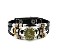 YAIEWNE Bracelet Ajustable En Cuir Tressé À Plusieurs Couches, Motif Tête De Mort Scorpion, Style Punk Ethnique, Fait Main. Accessoire D'Amitié, Cadeau D'Anniversaire Ou De Noël.