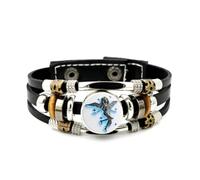 YAIEWNE Bracelet Ajustable En Cuir Tressé À Plusieurs Couches, Symbole D'Ange Vierge, D'Aura Et D'Avenir. Style Punk Ethnique, Fait Main. Accessoire D'Amitié, Cadeau D'Anniversaire Ou De Noël.
