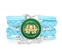 YAIEWNE Bracelet Ajustable En Cuir Tressé Avec Cristal, Style Ethnique, Idéal Pour Partager Le Bonheur Lors D'Un Festival De La Bière. Couleur : Bleu.