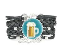 YAIEWNE Bracelet Ajustable En Cuir Tressé Avec Projection Musicale De Dessin Animé Pour La Fête De La Bière, Style Ethnique, Accessoire Idéal Pour Un Cadeau D'Anniversaire Ou De Noël.