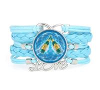 YAIEWNE Bracelet Ajustable En Cuir Tressé, Inspiré De L'Univers De Glace Et De L'Intrication Quantique, Style Ethnique, Idéal Pour Un Anniversaire Ou Noël.