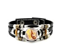YAIEWNE Bracelet Ajustable En Cuir Tressé, Motif Houblon Glacé, Style Ethnique Fait Main, Accessoire D'Amitié, Pour Un Anniversaire Ou Noël.
