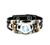 YAIEWNE Bracelet Ajustable En Cuir Tressé Multicouche, Motif Abstrait Poissons Double Poisson, Inspiré De La Musique Et Fait Main. Accessoire D'Amitié, Pour Un Anniversaire Ou Noël.