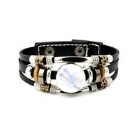 YAIEWNE Bracelet Ajustable En Cuir Tressé Multicouche, Motif Toile D'Araignée Taurus Galaxy, Style Ethnique Punk, Fait Main. Accessoire D'Amitié, Cadeau D'Anniversaire Ou De Noël.