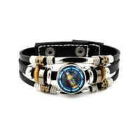 YAIEWNE Bracelet Ajustable En Cuir Tressé, Orné D'Une Sculpture Cybernétique En Forme De Bulle, Style Ethnique Fait Main, Accessoire D'Amitié, Pour Un Anniversaire Ou Noël.