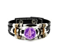 YAIEWNE Bracelet Ajustable En Cuir Tressé, Style Ethnique, Avec Projection Musicale Pour Festival De La Bière. Accessoire D'Amitié Idéal Pour Un Anniversaire Ou Noël.