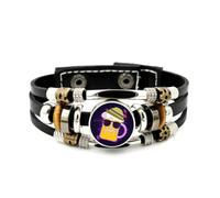 YAIEWNE Bracelet Ajustable En Cuir Tressé, Style Ethnique, Fait Main, Sur Le Thème De La Bière, De La Science Et Des Failles. Accessoire D'Amitié, Pour Un Anniversaire Ou Noël.