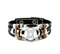 YAIEWNE Bracelet En Cuir Pour Hommes, Bracelet Gemini Science Tissé, Ajustable, En Cuir Tressé Multicouche, Style Punk, Ethnique, Fait Main. Accessoire D'Amitié, Cadeau D'Anniversaire Ou De Noël.