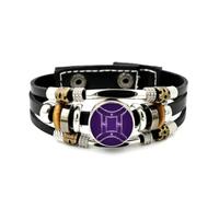 YAIEWNE Bracelet En Cuir Tressé À Plusieurs Couches, Ajustable, Inspiré De La Nébuleuse Des Gémeaux, Style Ethnique Punk, Fait Main. Accessoire D'Amitié, Cadeau D'Anniversaire Ou De Noël.
