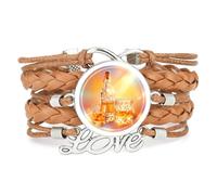 YAIEWNE Bracelet En Cuir Tressé Ajustable À Effet Diffraction Spectrale, Style Ethnique, Accessoire Idéal Pour Célébrer L'Été Et Célébrer L'Amour. Cadeau Parfait Pour Un Anniversaire Ou Noël.