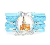 YAIEWNE Bracelet En Cuir Tressé Ajustable À Effet Diffraction Spectrale, Style Ethnique, Idéal Pour Célébrer L'Amitié Lors D'Une Fête De La Bière. Accessoire D'Amour, Cadeau D'Anniversaire Ou De Noël