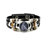 YAIEWNE Bracelet En Cuir Tressé Ajustable, Orné D'Un Crâne De Scorpion Féroce, Style Ethnique Fait Main. Accessoire D'Amitié, Pour Un Anniversaire Ou Noël.