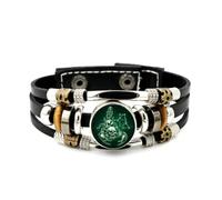 YAIEWNE Bracelet En Cuir Tressé Ajustable, Orné D'Un Motif De Tête De Mort De Scorpion, Style Punk Ethnique, Fait Main. Accessoire D'Amitié, Cadeau D'Anniversaire Ou De Noël.