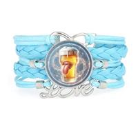 YAIEWNE Bracelet En Cuir Tressé Ajustable, Style Ethnique, Idéal Pour Un Anniversaire Ou Noël. Ce Bracelet Est Un Accessoire Parfait Pour Une Fête De La Bière.