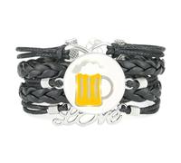 YAIEWNE Bracelet En Cuir Tressé Ajustable, Style Ethnique, Symbole D'Amitié Et D'Amour, Idéal Pour Un Anniversaire Ou Noël.