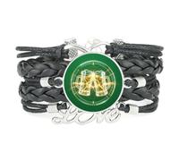 YAIEWNE Bracelet Jonc Ethnique En Cuir Tressé Ajustable Avec Cristal, Idéal Pour Partager Le Bonheur Lors D'Une Fête De La Bière. Accessoire D'Amour, Cadeau D'Anniversaire Ou De Noël.