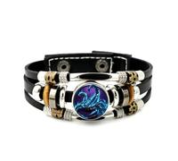 YAIEWNE Bracelet Scorpion Cyber En Cuir Épais Tressé Et Ajustable, Style Punk Ethnique, Fait Main. Accessoire D'Amitié, Cadeau D'Anniversaire Ou De Noël.