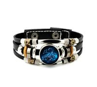 YAIEWNE Bracelet Scorpion Galaxy Cyber Neon Ajustable En Cuir Tressé Multicouche, Style Punk Ethnique, Fait Main, Accessoire D'Amitié, Cadeau D'Anniversaire Ou De Noël.