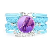 YAIEWNE Cadeau,Unique,Éléphant,Erreur,Art,Ajustable,Peau,Brodée,Bracelet | Multistrat,Punk,Bracelet,Fait main,Offre,Bangle,Accessoire,Amie,Amoureux,Ethnique,Amitié,Anniversaire,Noël,Musique,Art
