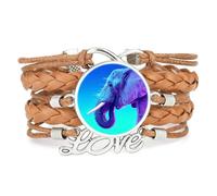 YAIEWNE Fortune,Amour,Éléphant,Erreur,Art,Ajustable,Peau,Brodée,Bracelet | Multistrat,Punk,Bracelet,Fait main,Offre,Bangle,Accessoire,Amie,Amoureux,Ethnique,Amitié,Anniversaire,Noël,Musique,Art