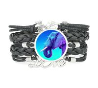 YAIEWNE Fortune,Amour,Éléphant,Erreur,Art,Ajustable,Peau,Brodée,Bracelet | Multistrat,Punk,Bracelet,Fait main,Offre,Bangle,Accessoire,Amie,Amoureux,Ethnique,Amitié,Anniversaire,Noël,Musique,Art
