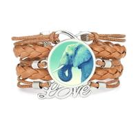 YAIEWNE Texturé,Amitié,Éléphant,Erreur,Art,Ajustable,Peau,Brodée,Bracelet | Multistrat,Punk,Bracelet,Fait main,Offre,Bangle,Accessoire,Amie,Amoureux,Ethnique,Amitié,Anniversaire,Noël,Musique,Art