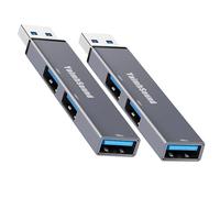 YaimhSound Lot de 2 concentrateurs USB à 3 ports, mini concentrateur USB vers USB, adaptateur USB 3.0 1 entrée 3 sorties + 2 répartiteurs USB 2.0 pour ordinateur portable, PC, Xbox, clavier, souris