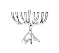 Yair Emanuel Arbre de Vie Moderne Hanoukka Menorah - Design Contemporain en Aluminium - Trois pour Bougies Hanoukka Standard (17,8 cm)