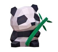 YAIUNHIQ 3D Papier Pupe DIY Animal Paperfraft Modèle Panda Origami Papier Modèle Jungle Animaux Sculpture Ornements
