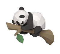 YAIUNHIQ Modèle de Papier Animal 3D, Panda sur l'arbre Origami GéOméTrique pour la DéCoration IntéRieure, DéCoration Murale, éDucatifs