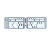 YAJBHnzpt Clavier 5.1 Dual 3 Pliable, Rechargeable, Pliable, avec pavé Tactile, Compatible avec Android (WH Dual-Folding)