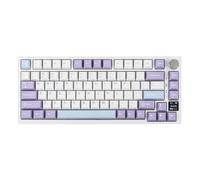 YAJBHnzpt Clavier mécanique AK820 Pro 75%, Filaire, monté sur Joint, 5.1 ghz, sans Fil, avec écran TFT, Compatible avec Win(White Purple-OEM)