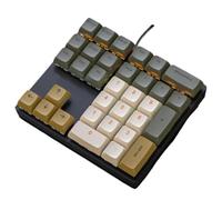 YAJBHnzpt Clavier numérique 33 Touches, Arbre mécanique Bleu, Capuchons de Touches rvb PBT compatibles avec la comptabilité du Trésor et Les finances(K33 Glimmer)