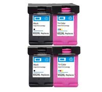YAJBHnzpt Compatible avec 652 Cartouche d'encre de Remplacement pour 652XL 652 Deskjet 1115 1118 2135 2136 2138 3635 3636 3835 4536 4538(2SET)