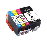 YAJBHnzpt Compatible avec Les Fournitures d'imprimante pour Cartouche d'encre 924 924E 924XL pour imprimante OfficeJet Pro 8135e 8134e 8132e 8122e 8124e 8125e 8120e 8130e (C M Y BK)