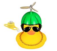 Yajimsa Canard Vélo Cloche Nouveauté Casque Jaune Canard Vélo Cloche Belle Canard en Caoutchouc Enfants Vélo Corne, Jouet Canard en Caoutchouc À Clipser sur Le Guidon
