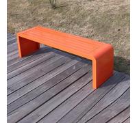 Yajuer Banc D'extérieur Toutes Saisons, Banc De Jardin Résistant Aux Intempéries pour 2 Personnes, Banc De Patio en Métal pour Jardin, Porche, Arrière-Cour, Pelouse, Parc(Orange,100cm)