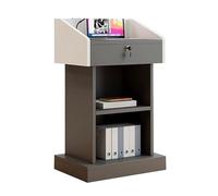 Yajuer Pupitre en Bois avec Rangement, Pupitre en Bois, Panneaux De Particules De 15 Mm, Pupitres Et Podiums pour Restaurants Églises Séminaires(Gray)