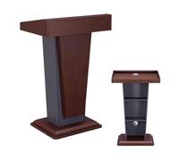 Yajuer Pupitre en Bois avec Rangement, Pupitre Mobile Réglable, Pupitre en Bois pour Restaurants, Églises, Séminaires Et Écoles